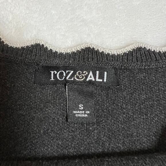 Roz & Ali Scalloped Neckline Bell Sleeve Bodycon Dress Size Small Party Holidays - Picture 5 of 10